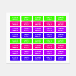 ネオンモダンボーイガールカスタム名パーソナライズされた ラベル