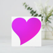ネオンモダンマゼンタハートバレンタインデーのカード (スタンド正面)