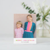 ネオンモダンメリークリスマス写真はがき シーズンポストカード (スタンド正面)