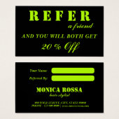 ネオンモダンライムブラック紹介カード (正面&裏面)