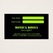 ネオンモダンライムブラック紹介カード (裏面)