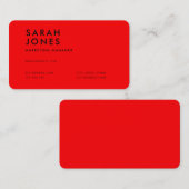 ネオンモダンレッド色 名刺 (正面/裏面)