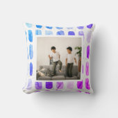 ネオンモダン水彩画ブラシ |写真 クッション (正面)