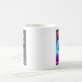 ネオンモダン色の犬 コーヒーマグカップ (中央)