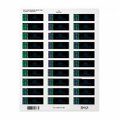 ネオンモダン長方形 ラベル (フルシート)