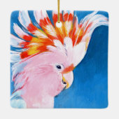 ネオンモホーク – ピンクコッカトゥー セラミックオーナメント (裏面)