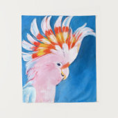 ネオンモホーク – ピンクコッカトゥー タペストリー (正面)