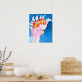 ネオンモホーク – ピンクコッカトゥー ポスター (キッチン)