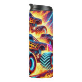 ネオンモンスタートラックレーシングフレイムスリル タンブラー (回転右)