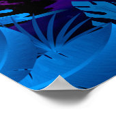 ネオンヤシの風景：ピラミッド ポスター (角)