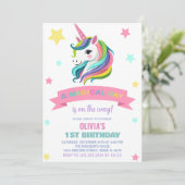 ネオンユニコーンの誕生日招待状 招待状 (スタンド正面)