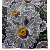 ネオンユニークデイジー シャワーカーテン (正面)