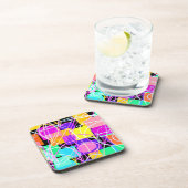 ネオンユニークパタカラフルンアート コースター (右側)