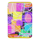 ネオンユニークパタカラフルンアート バスマット (正面縦)