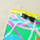 ネオンユニークパタカラフルンアート ビーチタオル (インサイチュ)