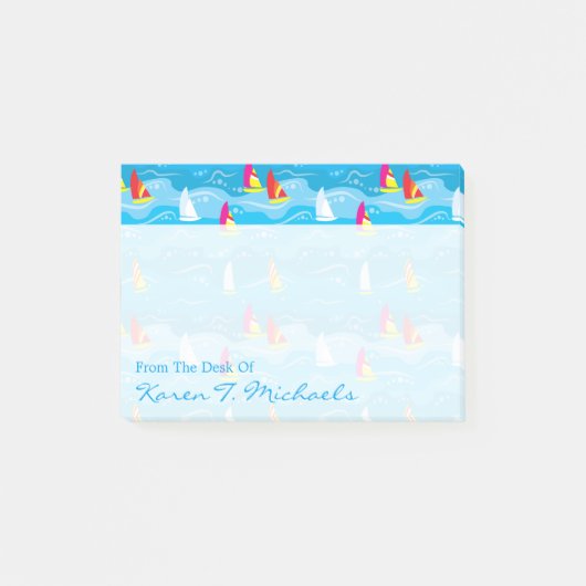 ネオンヨットパターン|はあなたの名前を加えます ポストイット (正面)