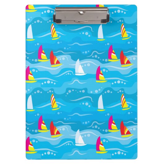 ネオンヨットパターン クリップボード (正面)