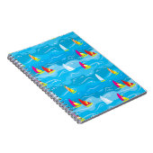 ネオンヨットパターン ノートブック (右側)