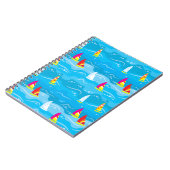 ネオンヨットパターン ノートブック (左側)