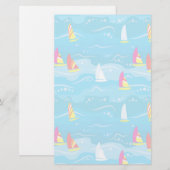 ネオンヨットパターン 便箋 (正面/裏面)