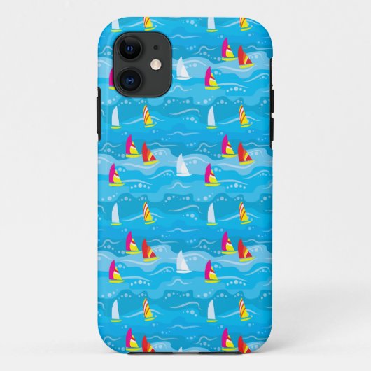 ネオンヨットパターン Case-Mate iPhoneケース (裏面)