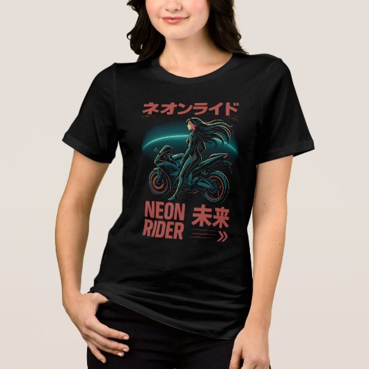 ネオンライダー日本の- Cyber Etic トライブレンドTシャツ (正面)