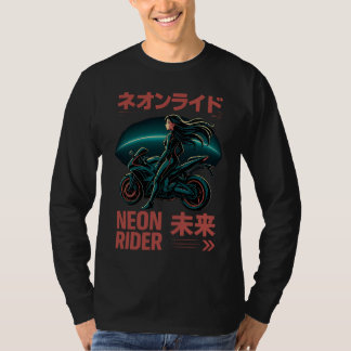 ネオンライダー日本の- Cyber Etic Tシャツ