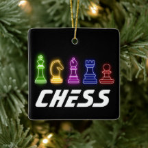 ネオンライツチェス駒チェス王クリスマス