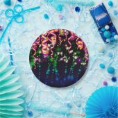 ネオンライツバー熱狂するズバースデーパーティー ペーパープレート (パーティー)