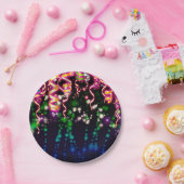 ネオンライツバー熱狂するズバースデーパーティー ペーパープレート (パーティー)