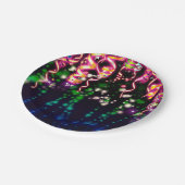 ネオンライツバー熱狂するズバースデーパーティー ペーパープレート (アングル)