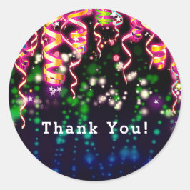 ネオンライツバー熱狂するズバースデーパーティー ラウンドシール