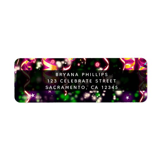 ネオンライツバー熱狂するズバースデーパーティー ラベル (正面)