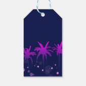 ネオンライツパームビーチナイトパーティー誕生日 ギフトタグ (裏面)