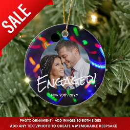 ネオンライツフォトクリスマスデコレーションミニマル セラミックオーナメント