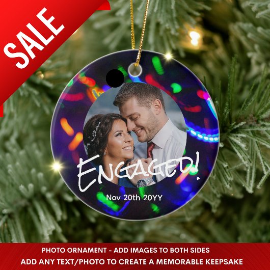 ネオンライツフォトクリスマスデコレーションミニマル セラミックオーナメント