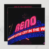 ネオンライツレノアーチフォトファブルーズ&フォーティ 招待状 (正面/裏面)