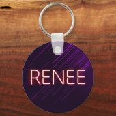 ネオンライトにレネ白熱［赤熱］光を放つー名ノベルティ キーホルダー (正面)