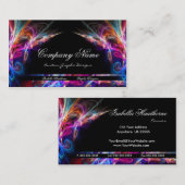 ネオンライトのグラフィックデザイナーの名刺d3 名刺 (正面/裏面)