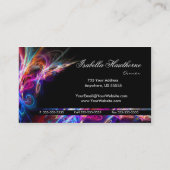 ネオンライトのグラフィックデザイナーの名刺d3 名刺 (裏面)