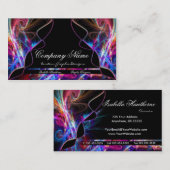 ネオンライトのグラフィックデザイナーの名刺d4 名刺 (正面/裏面)