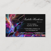 ネオンライトのグラフィックデザイナーの名刺d4 名刺 (裏面)