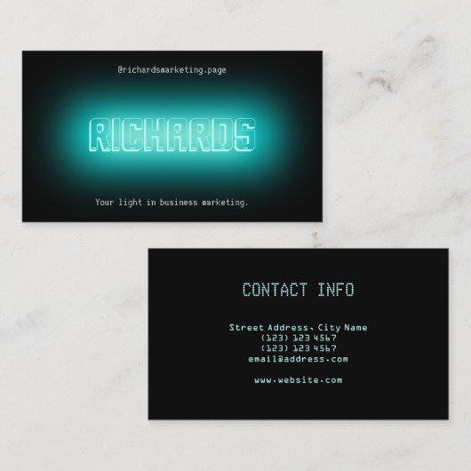 ネオンライトの印のスタイルカバー 名刺 (正面/裏面)