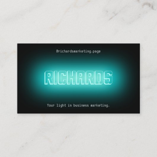 ネオンライトの印のスタイルカバー 名刺 (正面)
