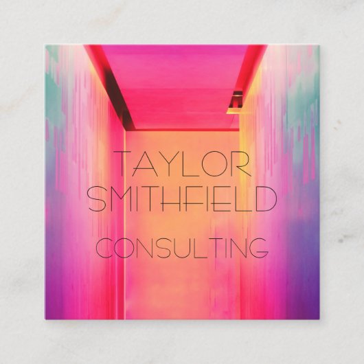 ネオンライトの名刺 スクエア名刺 (正面)