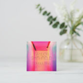 ネオンライトの名刺 スクエア名刺 (スタンド正面)