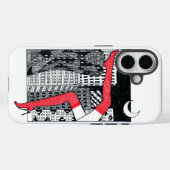 ネオンライトの夜の街の写真 - サイバーパンク シン Case-Mate iPhoneケース (裏面 (横))