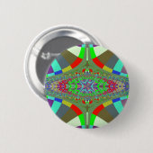 ネオンライトの梯子のフラクタル 缶バッジ (正面&裏面)