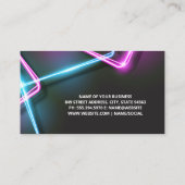 ネオンライトの背景 名刺 (裏面)