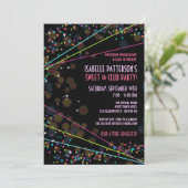 ネオンライトの菓子16クラブパーティの招待状 招待状 (スタンド正面)